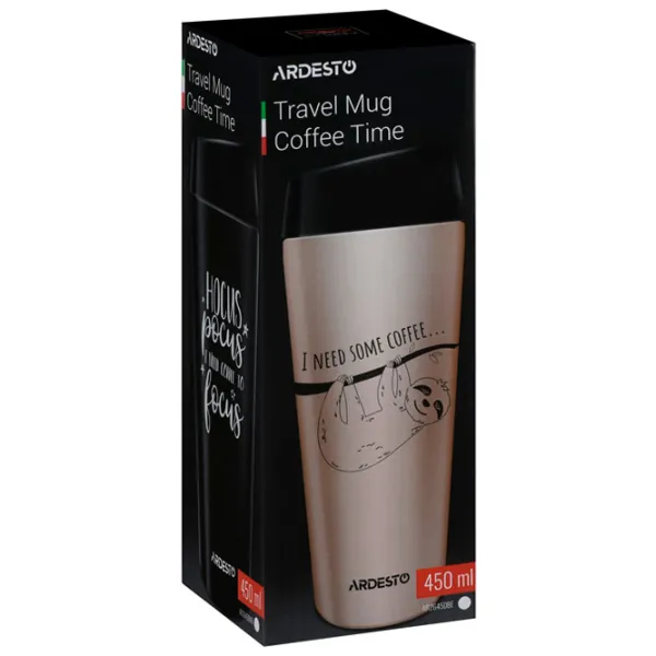 Cană termo Ardesto Coffee Time AR2645DMB Black 0.45l photo 7