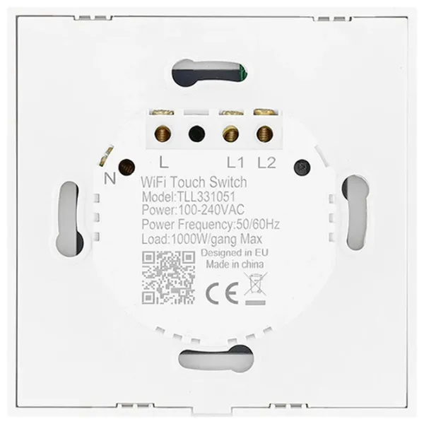 Intrerupator inteligent Tellur WiFi Switch 2 Ports White photo 2