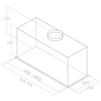 Hotă Elica Fold S IX/A/72 Încorporabilă/ Inox/ Gray photo 5