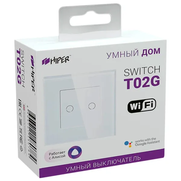 Умный переключатель Hiper T02G Белый photo 3