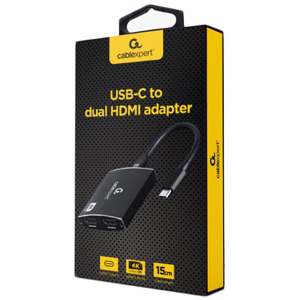 Adapter Cablexpert A-CM-HDMIF2-01 USB Type-C/ Black photo 2 Adapter Cablexpert A-CM-HDMIF2-01 USB Type-C/ Black photo 2