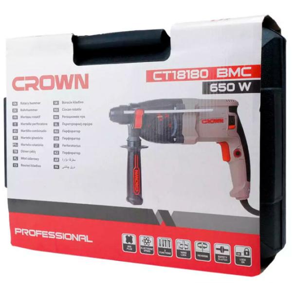 Перфоратор Crown CT18180-BMC 650 Вт/ Серый photo 7