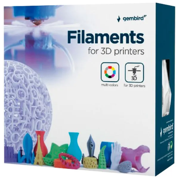 Филамент Gembird 3DP-PLA1.75GE-01-BK Черный photo 3