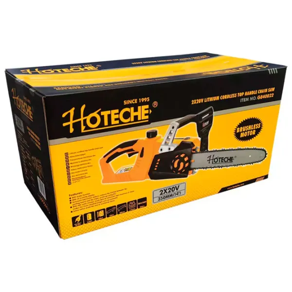 Fierăstrău cu lanţ Hoteche G840022 cu acumulator/ Yellow photo 7
