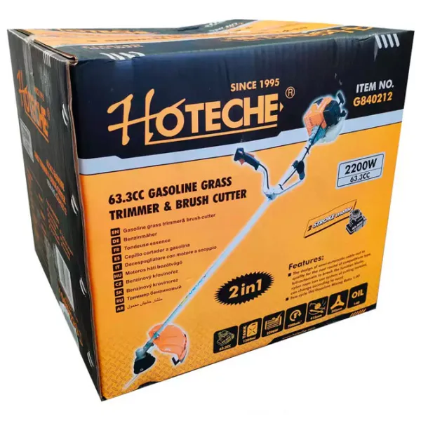 Триммер для травы Hoteche G840212 бензиновая/ Желтый photo 5 Триммер для травы Hoteche G840212 бензиновая/ Желтый photo 5