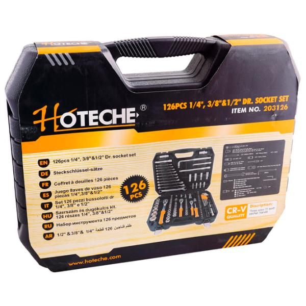 Set chei tubulare cu clichet Hoteche 203126 Cantitatea în set: 126 buc. photo 4