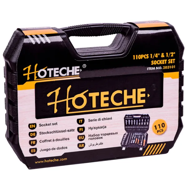 Set chei tubulare cu clichet Hoteche 203101 Cantitatea în set: 110 buc. photo 4 Set chei tubulare cu clichet Hoteche 203101 Cantitatea în set: 110 buc. photo 4