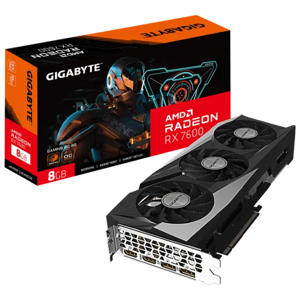 Видеокарта Gigabyte Radeon RX 7600 GAMING OC PCI Express x8 4.0 / 8 ГБ photo 8 Видеокарта Gigabyte Radeon RX 7600 GAMING OC PCI Express x8 4.0 / 8 ГБ photo 8