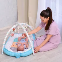 Covoraş pentru joc Lorelli Playmat Baby Nest (10300450001) 0+/ Transformer/ Blue photo 3