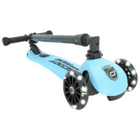 Trotinetă pentru copii cu trei roți Scoot and Ride Highway Kick 3 Led (96356) 50 kg/ Blue photo 2