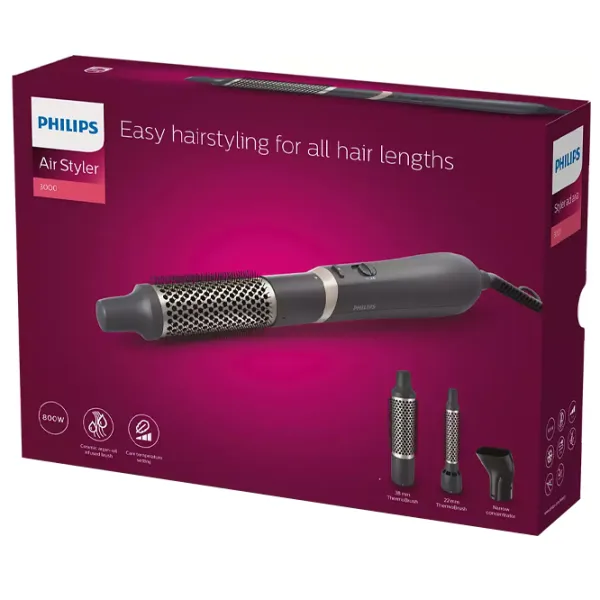 Perie cu aer cald Philips BHA301/00 800 W/ Gray photo 6