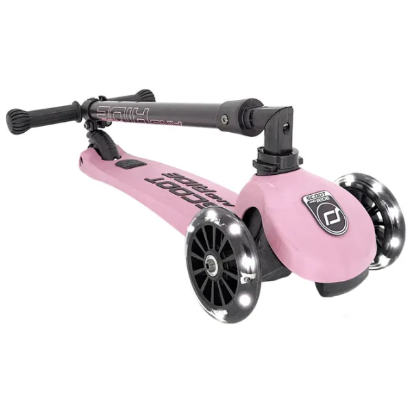 Детский трёхколёсный самокат Scoot and Ride Highway Kick 3 Led (96346) 50 кг/ Розовый photo 2