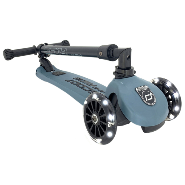 Trotinetă pentru copii cu trei roți Scoot and Ride Highway Kick 3 Led (96347) 50 kg/ Blue photo 2