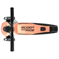 Trotinetă pentru copii cu trei roți Scoot and Ride Highway Kick 5 Led (96436) 80 kg/ Orange photo 2