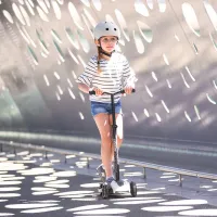 Trotinetă pentru copii cu trei roți Scoot and Ride Highway Kick 5 Led (96434) 80 kg/ Blue photo 5