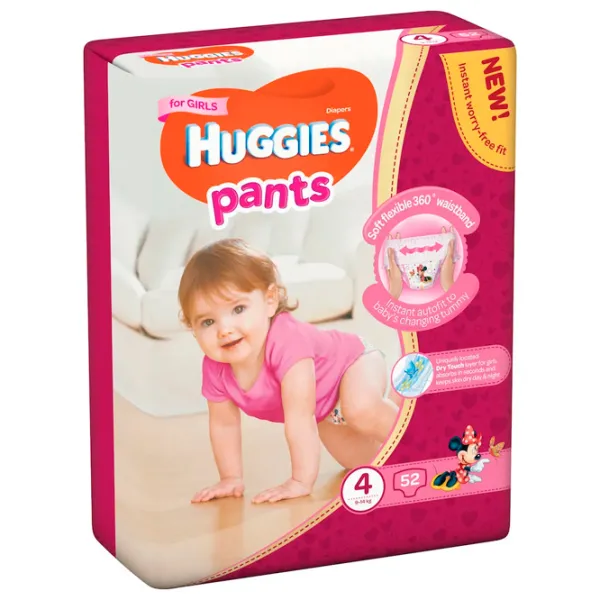 Scutece pentru copii Huggies Pants Mega Girl 4 9 - 14 kg/ 52 buc. photo 2