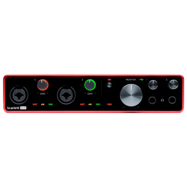 Аудио интерфейс Focusrite Scarlett 8i6 3rd Gen 192 кГц/ 20 Гц - 20 кГц/ Красный photo 3