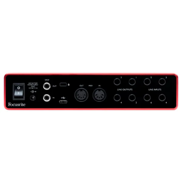 Аудио интерфейс Focusrite Scarlett 8i6 3rd Gen 192 кГц/ 20 Гц - 20 кГц/ Красный photo 5
