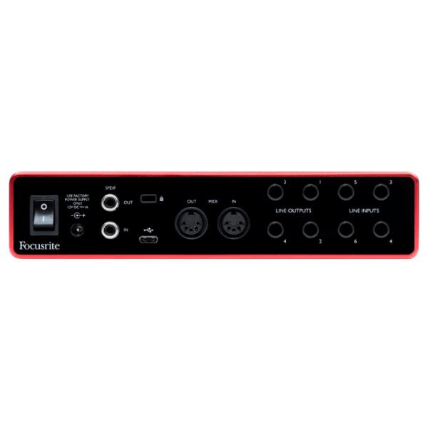 Аудио интерфейс Focusrite Scarlett 8i6 3rd Gen 192 кГц/ 20 Гц - 20 кГц/ Красный photo 5