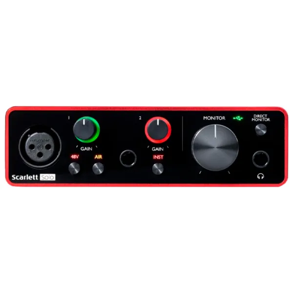 Аудио интерфейс Focusrite Scarlett Solo 3rd Gen 192 кГц/ 20 Гц - 20 кГц/ Красный photo 3