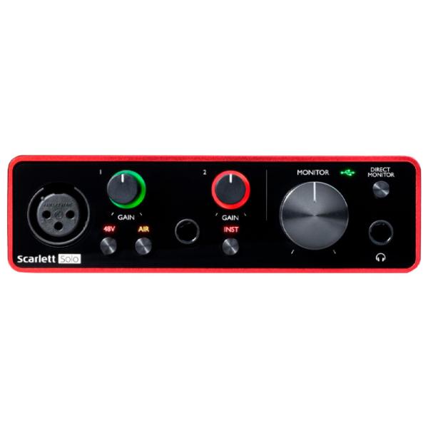 Аудио интерфейс Focusrite Scarlett Solo 3rd Gen 192 кГц/ 20 Гц - 20 кГц/ Красный photo 3