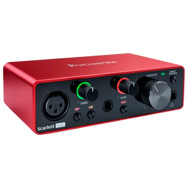 Аудио интерфейс Focusrite Scarlett Solo 3rd Gen Studio 192 кГц/ 20 Гц - 20 кГц/ Красный photo 2