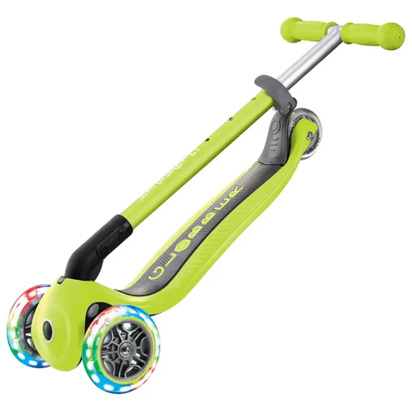 Trotinetă pentru copii cu trei roți Globber Primo Foldable Lights (7239-002) 50 kg/ Green photo 3 Trotinetă pentru copii cu trei roți Globber Primo Foldable Lights (7239-002) 50 kg/ Green photo 3