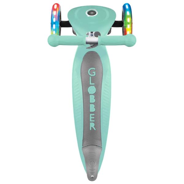 Trotinetă pentru copii cu trei roți Globber Primo Foldable Lights (7239-003) 50 kg/ Mint photo 2 Trotinetă pentru copii cu trei roți Globber Primo Foldable Lights (7239-003) 50 kg/ Mint photo 2