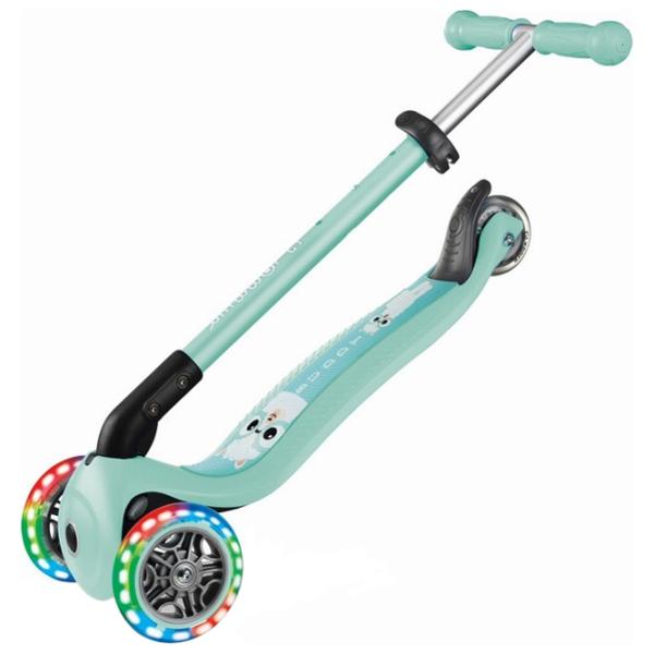 Trotinetă pentru copii cu trei roți Globber Primo Foldable Lights (7239-003) 50 kg/ Mint photo 3 Trotinetă pentru copii cu trei roți Globber Primo Foldable Lights (7239-003) 50 kg/ Mint photo 3