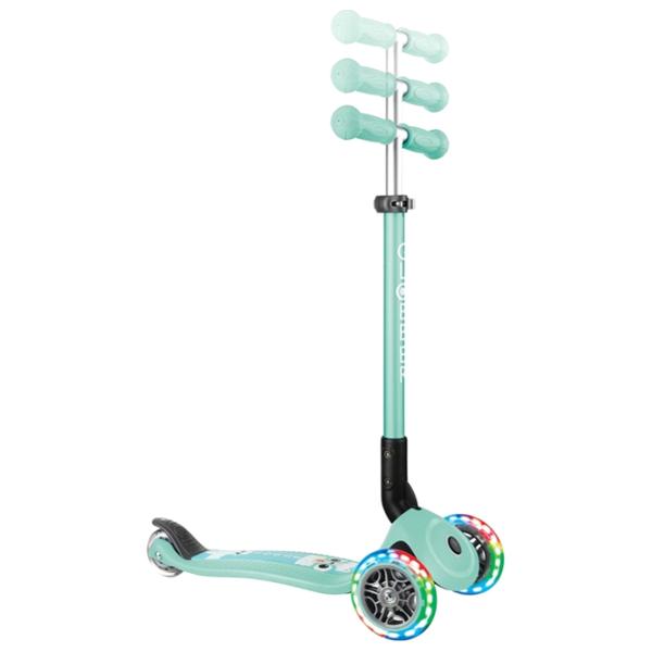 Trotinetă pentru copii cu trei roți Globber Primo Foldable Lights (7239-003) 50 kg/ Mint photo 4 Trotinetă pentru copii cu trei roți Globber Primo Foldable Lights (7239-003) 50 kg/ Mint photo 4