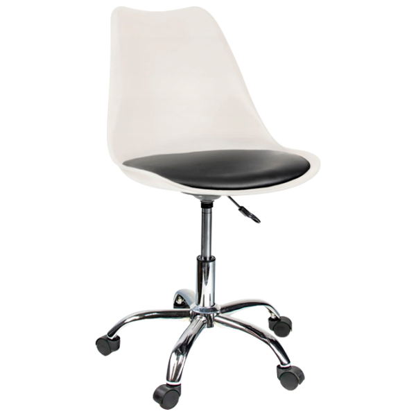 Scaun de birou Jumi IGER Polipropilenă/ White Black photo 2