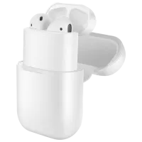 Чехол для наушников Apple Airpods (A5) Apple/ Силикон/ Белый photo 2