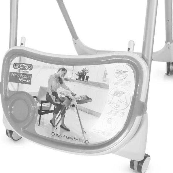 Scaun de masă Peg Perego Prima Pappa Follow Me (7219-009) Clasic/ 0 luni / Gray  photo 11