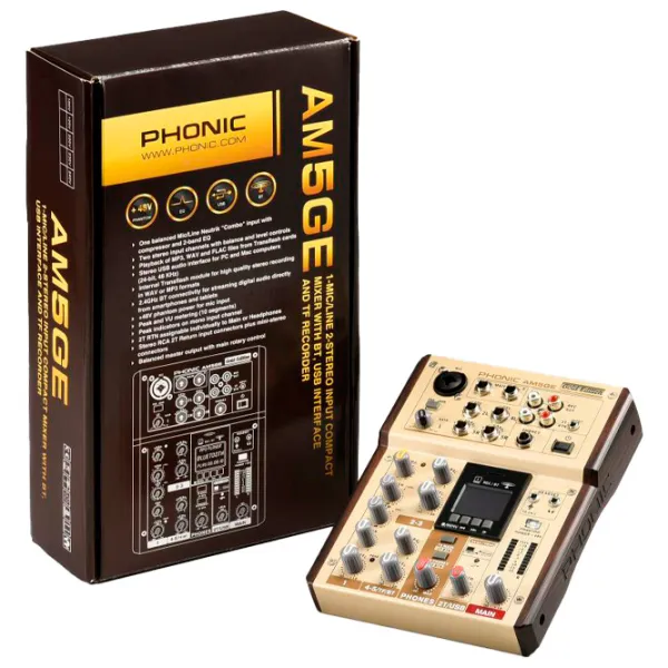 Миксер Aналоговый Phonic AM5GE пассивный / 20 Гц - 60 кГц / Золото photo 5