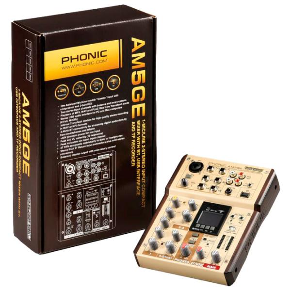 Миксер Aналоговый Phonic AM5GE пассивный / 20 Гц - 60 кГц / Золото photo 5