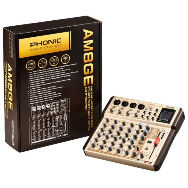 Mixer Analog Phonic AM8GE activ / 20 Hz - 60 kHz / Gold photo 4