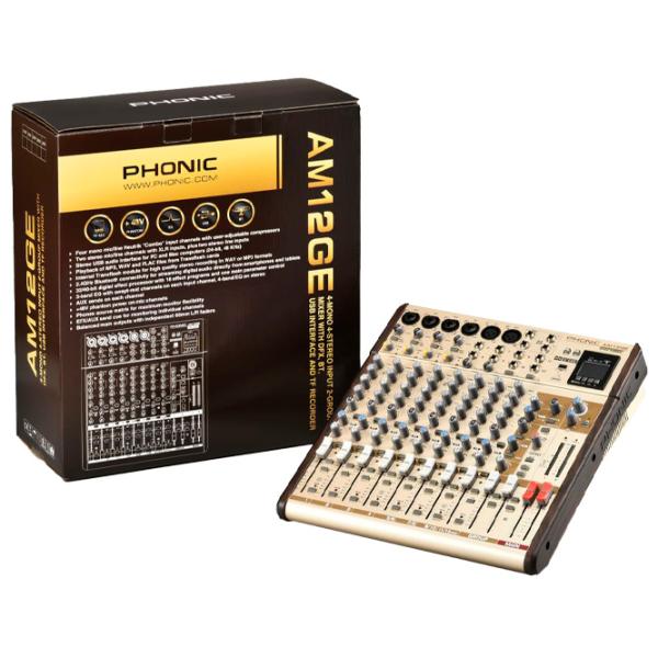 Mixer Analog Phonic AM12GE activ / 20 Hz - 60 kHz / Gold photo 4
