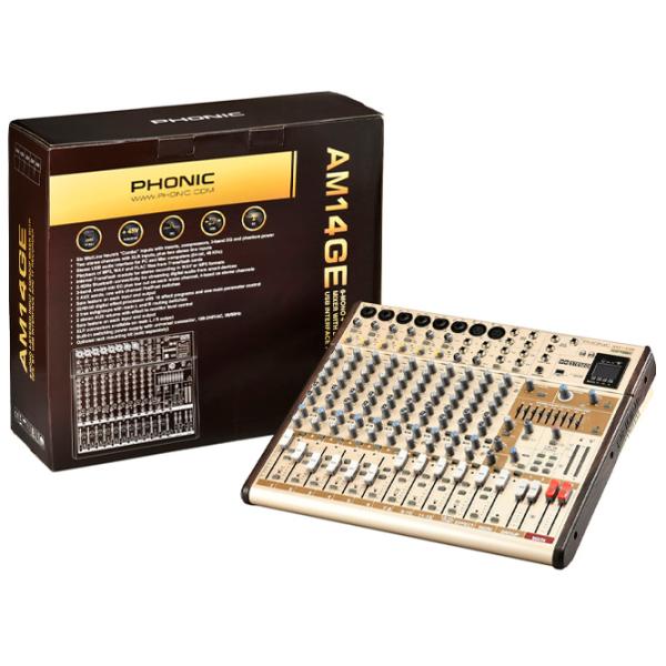 Mixer Analog Phonic AM14GE activ / 20 Hz - 60 kHz / Gold photo 4