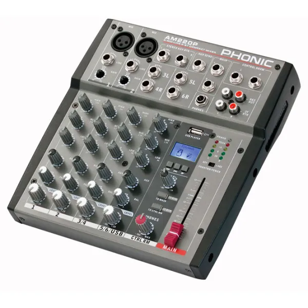 Mixer Analog Phonic AM 220P activ / 20 Hz - 20 kHz / Black photo 2 Mixer Analog Phonic AM 220P activ / 20 Hz - 20 kHz / Black photo 2