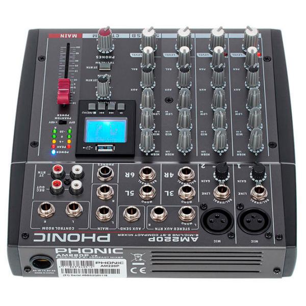 Mixer Analog Phonic AM 220P activ / 20 Hz - 20 kHz / Black photo 3 Mixer Analog Phonic AM 220P activ / 20 Hz - 20 kHz / Black photo 3