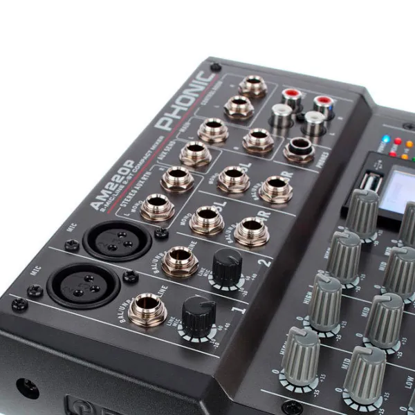 Mixer Analog Phonic AM 220P activ / 20 Hz - 20 kHz / Black photo 4 Mixer Analog Phonic AM 220P activ / 20 Hz - 20 kHz / Black photo 4