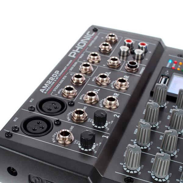 Mixer Analog Phonic AM 220P activ / 20 Hz - 20 kHz / Black photo 4 Mixer Analog Phonic AM 220P activ / 20 Hz - 20 kHz / Black photo 4