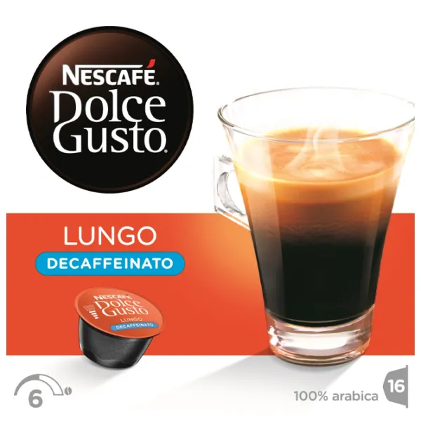 Кофе Nescafe Dolce Gusto Lungo Decaffeinato Капсулы/ Extra Crema/ 16 капсул photo 2