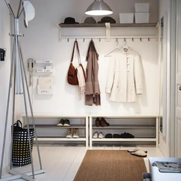 Cuier Ikea Tjusig 5311315 Oțel, Lemn/ White photo 3 Cuier Ikea Tjusig 5311315 Oțel, Lemn/ White photo 3