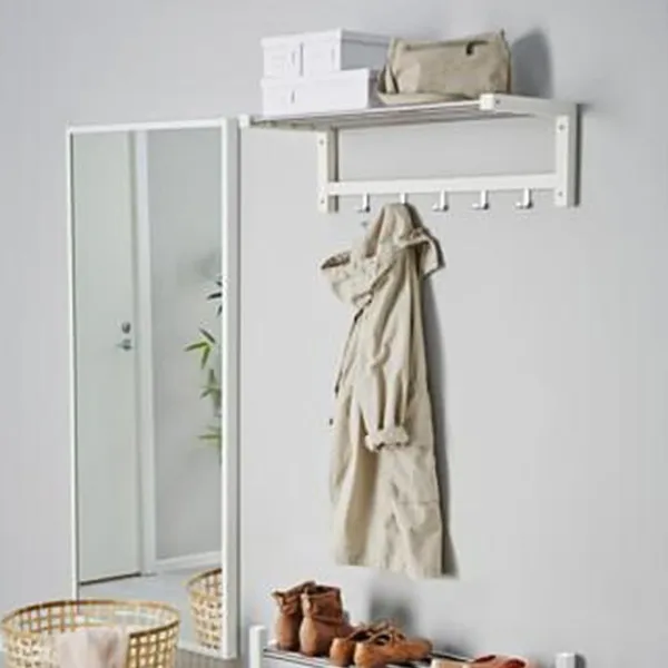 Cuier Ikea Tjusig 5311315 Oțel, Lemn/ White photo 4 Cuier Ikea Tjusig 5311315 Oțel, Lemn/ White photo 4