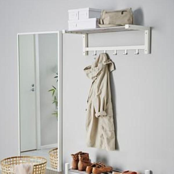 Cuier Ikea Tjusig 5311315 Oțel, Lemn/ White photo 4 Cuier Ikea Tjusig 5311315 Oțel, Lemn/ White photo 4