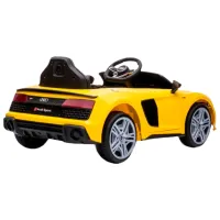 Mașină electrică Audi R8 Lean Cars 5904204750349 6 km/ h/ 30 kg/ 3+/ Yellow photo 6