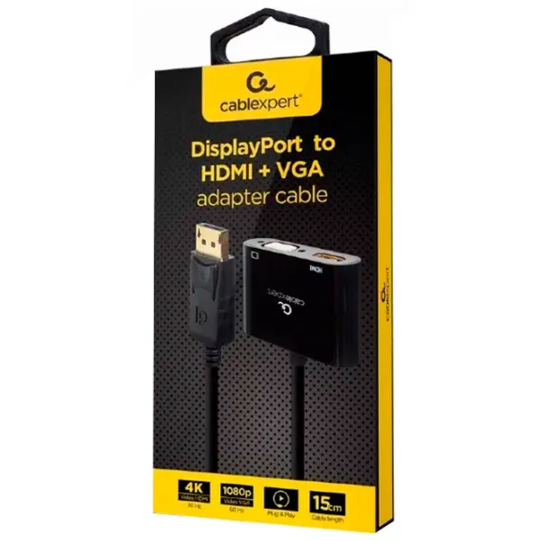 Адаптер Cablexpert A-DPM-HDMIFVGAF-01 DisplayPort/ Черный photo 2