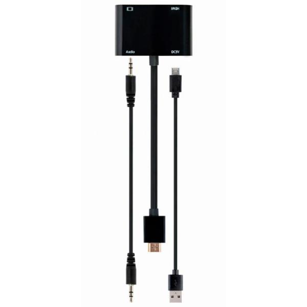 Adapter Cablexpert A-HDMIM-HDMIFVGAF-01 HDMI/ Black photo 4