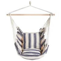 Scaun-hamac VonHaus 2522108 5476969 120 kg/ Bumbac/ White photo 2